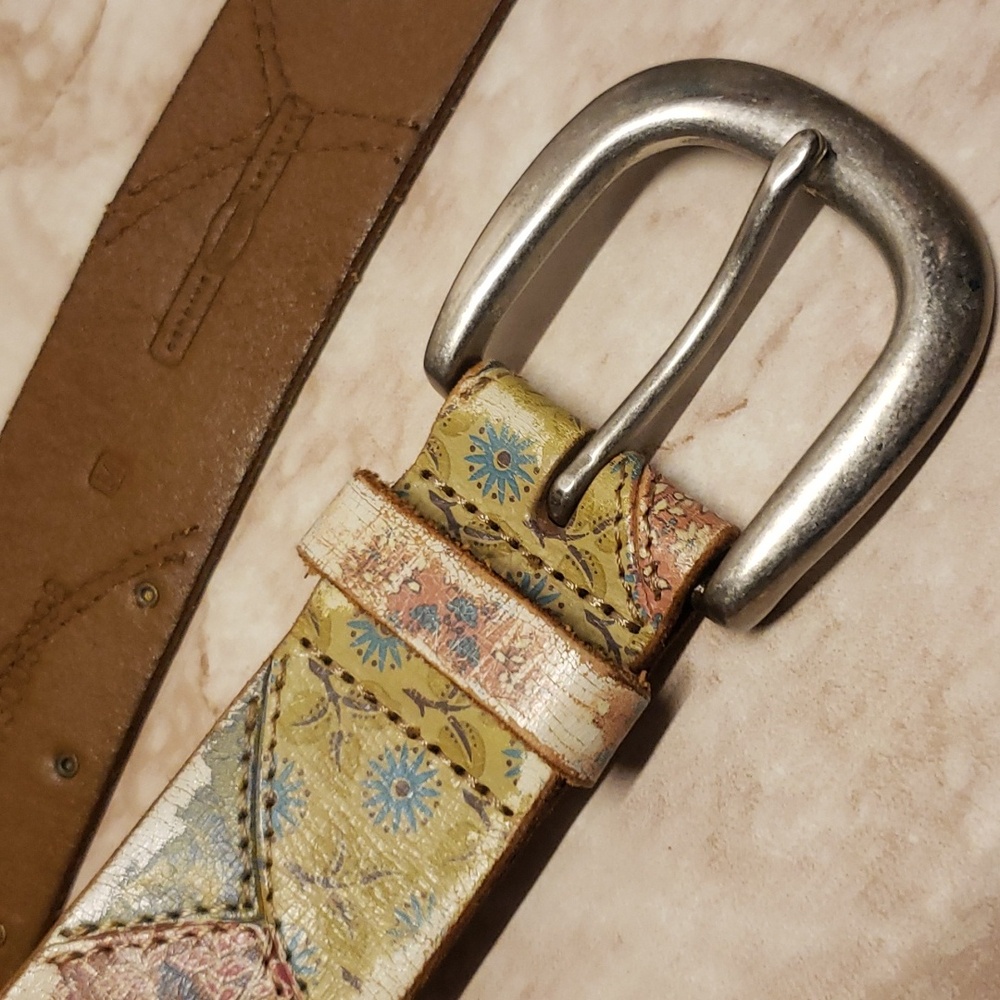 Fossil Multicolor Leather Patchwork And Metal Tin… - image 6